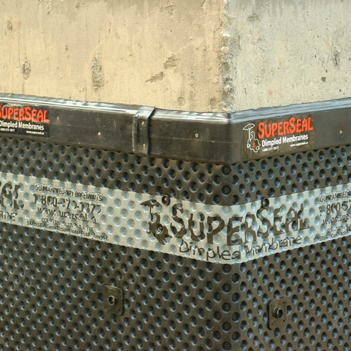 SUPERSEAL DimpleGrip Molding on a corner
