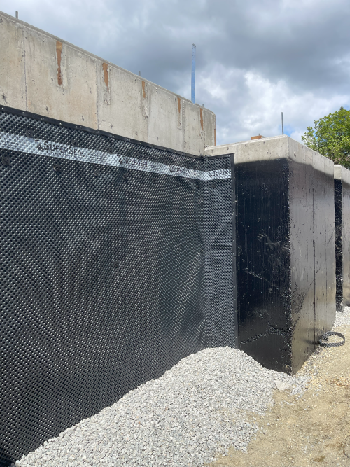 SUPERSEAL Dimpled Membrane and SUPERSEAL Waterproofing
