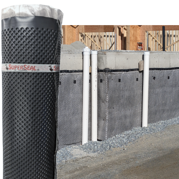 SUPERSEAL Drainage mat of a townhouse complex